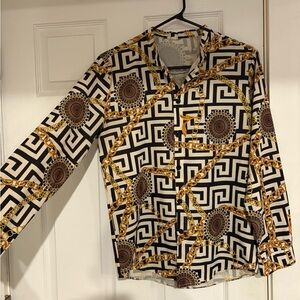 Geometric Patterned Men's Shirt